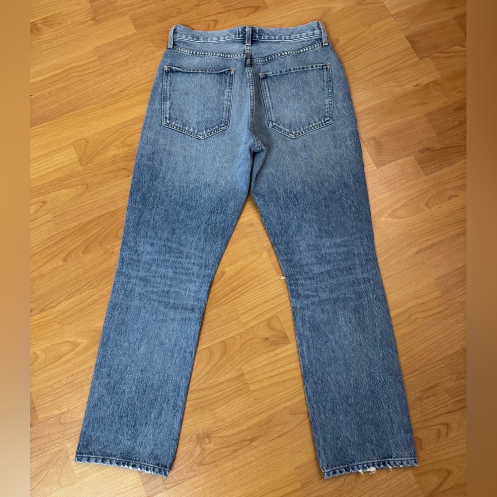 Agolde Riley High Rise Straight Crop Denim Jeans 27 - Picture 11 of 13